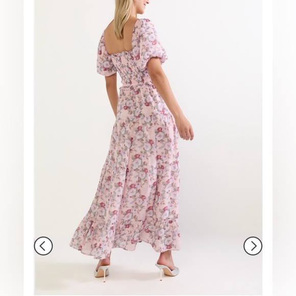 NWT Carmella Floral Smocked Waist Maxi Dress XS long dress - flowy - Picture 3 of 10